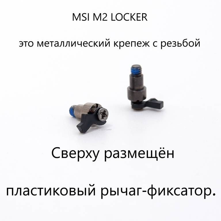 Крепеж MSI M.2 Locker EZ Clip kit SSD E27-7D25010-H75 Mounting Screw Фиксатор для установки SSD дисков в материнские платы MSI под радиатором M.2 Shie - Pic n 308882