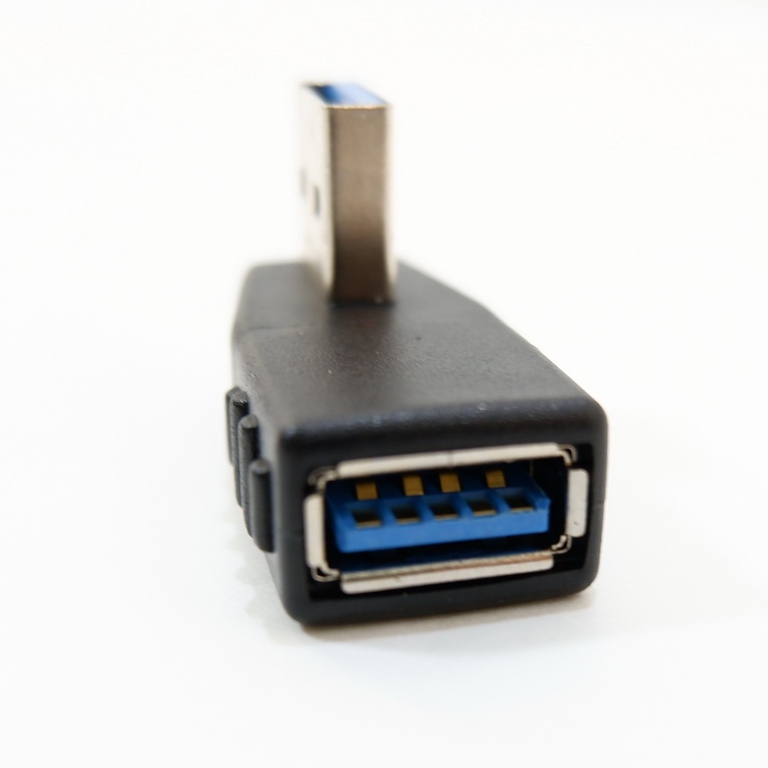 PC-1 Угловой адаптер 90 градусов USB to USB 3.0 to Right повернут в Право. Male To Female для установки аппаратуры близко к стене - Pic n 308986