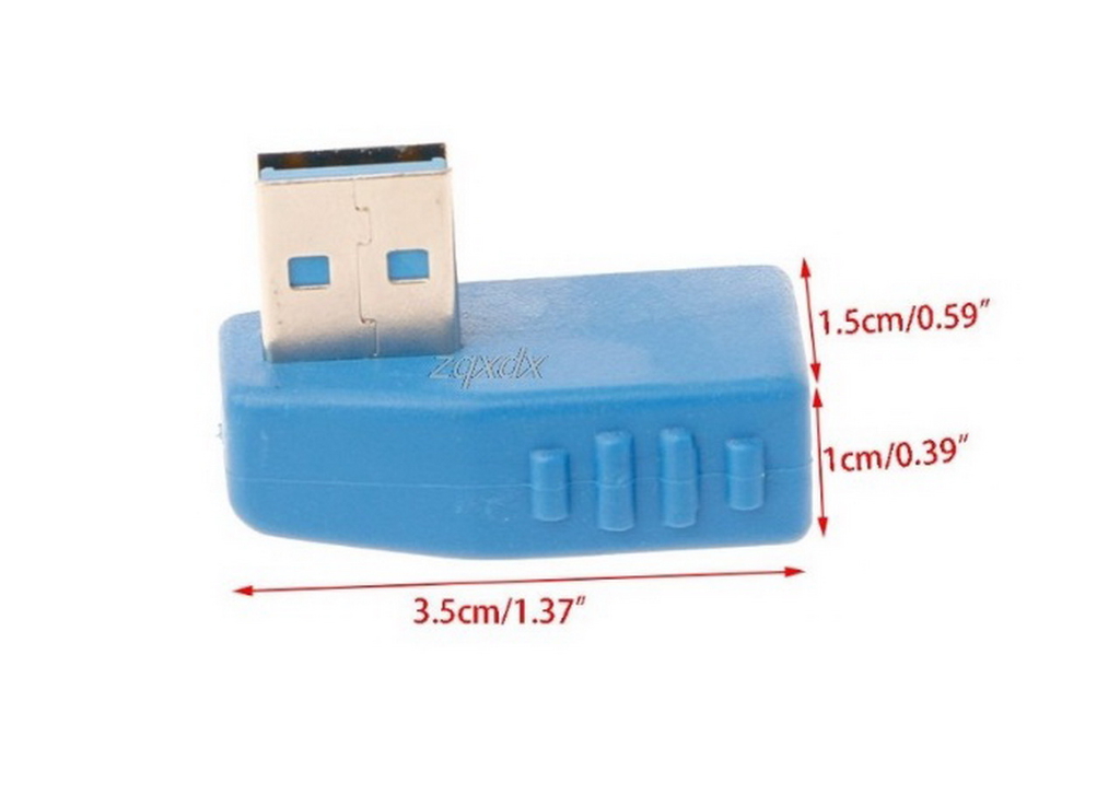 PC-1 Угловой адаптер 90 градусов USB to USB 3.0 to Right повернут в Право. Male To Female для установки аппаратуры близко к стене - Pic n 308986