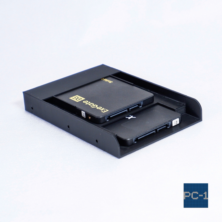 Кронштейн для двух SSD жестких дисков 2.5" в отсек 3.5" корзина для твердотельных дисков съёмная в корпус ПК. Кабели SATA и винты в  - Pic n 309038