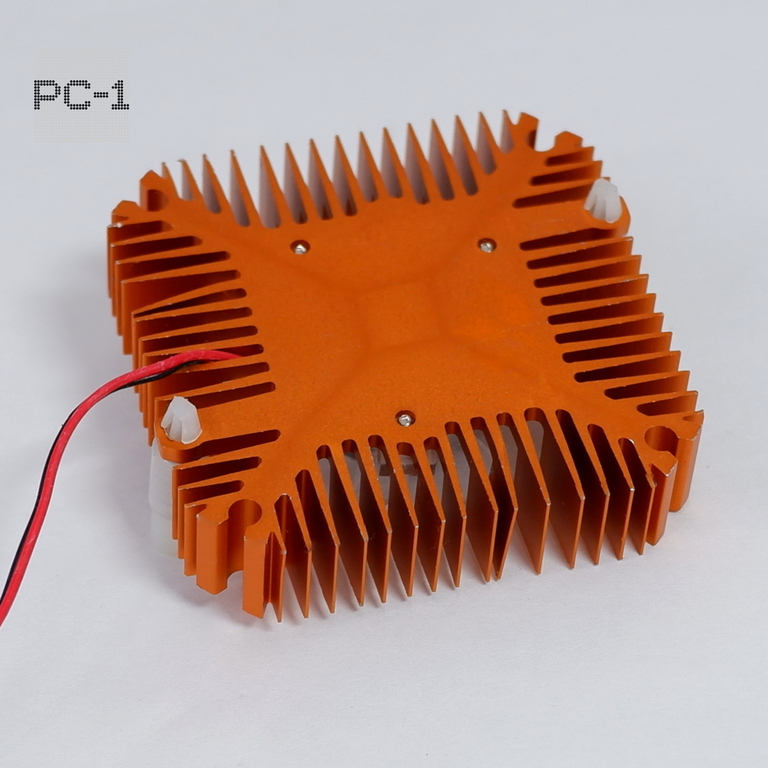 Кулер для VGA видеокарты ПК с Радиатором охлаждения 5,5х5,5х1,2см, питание 12V 2pin, с ушками и зажимными клипсами, подходит для чипов электроники. - Pic n 309059