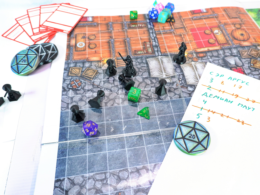 12 шт. DnD Gook Black Dungeons &amp; Dragons игровые нумерованные Пешки для настольной игры ДнД, фишки-гуки 10+2, миниатюры для НРИ.  - Pic n 309156