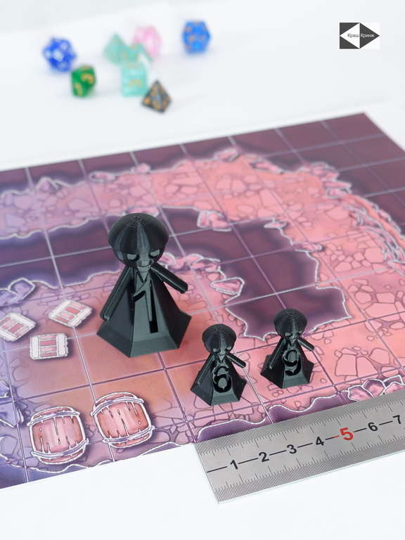 12 шт. DnD Gook Black Dungeons &amp; Dragons игровые нумерованные Пешки для настольной игры ДнД, фишки-гуки 10+2, миниатюры для НРИ.  - Pic n 309156