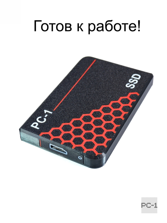 PC-1 USB + Type-C SSD Внешний жесткий диск 500Gb 2.5 дюйма. Быстрый, подходит для Игр. Воткнул в Смартфон, Приставку, Консоль, Ноутбук, ПК работает! У - Pic n 308836