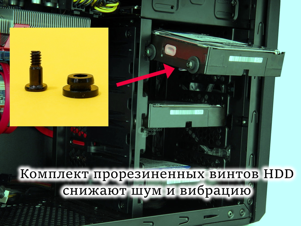 22шт комплект Антивибрационные винты для HDD жесткого диска 3,5 дюйма в корпус ПК, прорезиненный болт с демпферными шайбами, снижает шум и вибрацию  - Pic n 308805