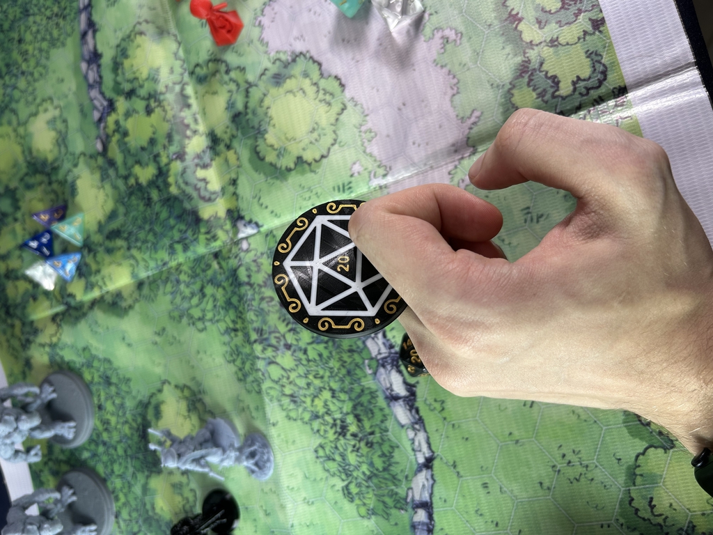 7шт. «DnD D20 Premium» Подземелья и драконы Жетоны вдохновения. Токены К20, Фишки атрибуты мастера ДнД.  - Pic n 309127
