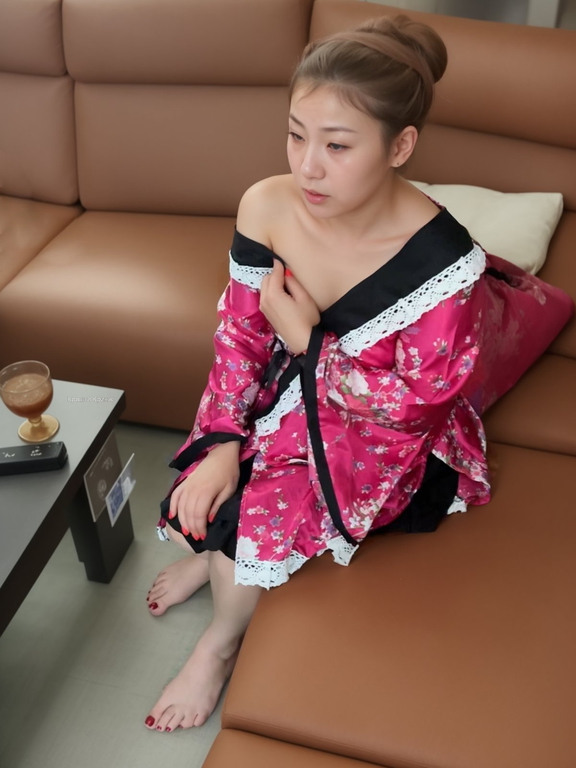 18+ Эротический Костюм для ролевых игр. Японское Аниме кимоно Waifu с юбкой Юката. Цвет цветущая сакура. Универсальный размер S/XL (44-52) - Pic n 308825