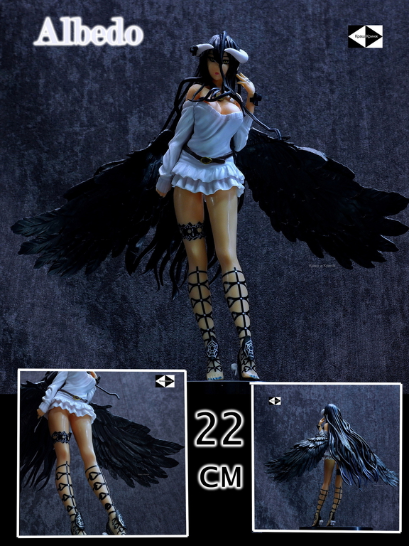 Фигурка «Альбедо Повелитель», демон с крыльями из аниме Overlord Albedo, высота статуэтки 22см. В подарочной коробке. - Pic n 308934