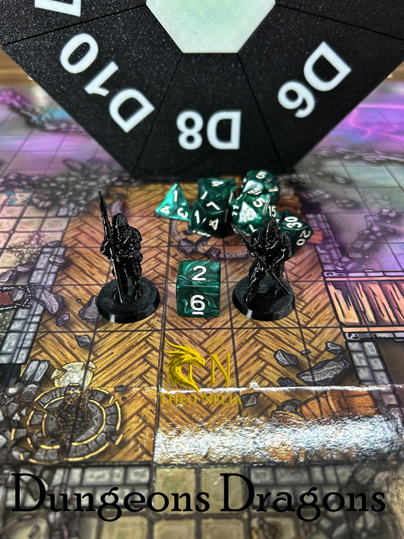 14шт Дайсы для НРИ «DnD D Emerald». Подземелья и драконы игральные кости 7+7. Кубики для ДнД изумрудные, атрибуты мастера ДнД. - Pic n 309208