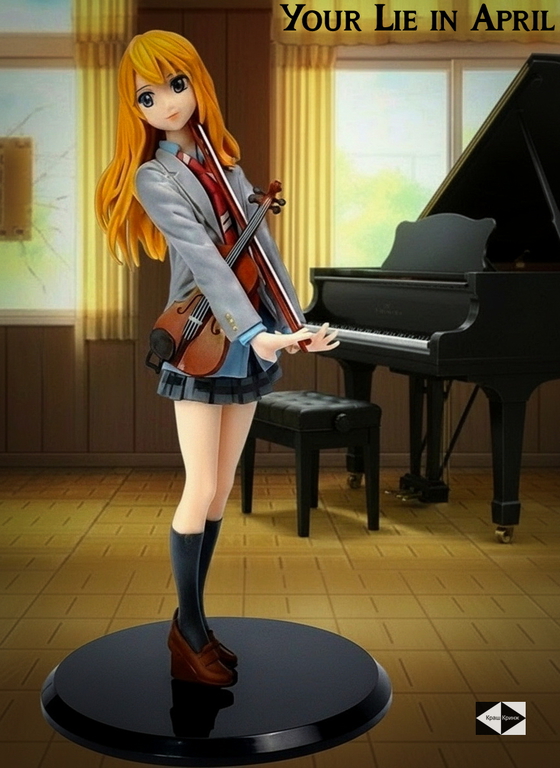 Ну вот, опять плакать... Фигурка Kaori Miyazono 20см скрипка, эмоции, аниме Your Lie in April + подарок статуэтка сюрприз - Pic n 309229