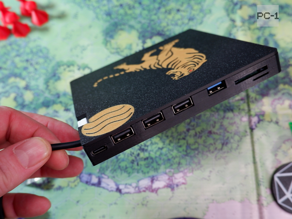 3в1 Type-C USB3.0 HUB CD/DVD-RW Внешний оптический привод для ПК и ноутбуков, устройство для записи и чтения Компакт и DVD дисков + Кардридер SD, TF.  - Pic n 309231