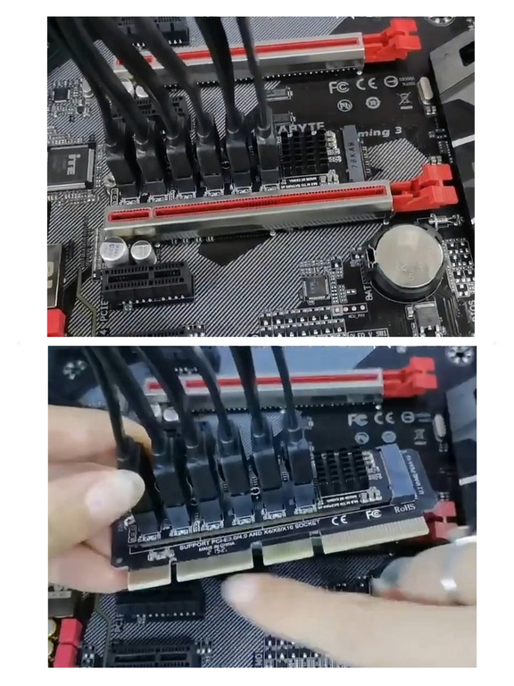 Контроллер M.2 NVMe PCIe 3.0 для подключения 6-ти жестких дисков SATA III SSD/HDD к ПК или Серверу. Адаптер с M.2 на 6SATA драйвера не нужны!  - Pic n 309232