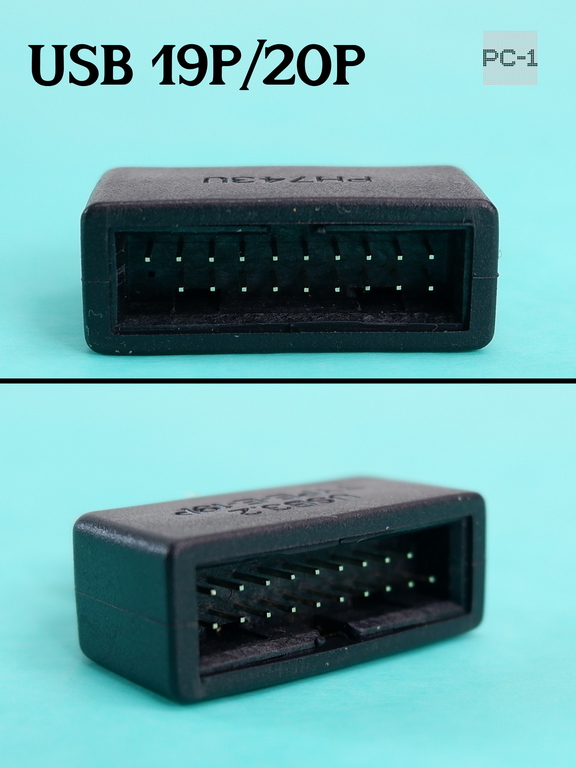 Адаптер TYPE-E на USB 19/20PIN переходник разъёма Type-E на материнской плате или карте расширения в интерфейс USB 19P - Pic n 309243