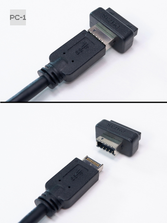 Переходник U319-TypeE с 19pin USB3.0 на 20pin USB-C Female адаптер PH73S позволяет подключить USB Type-C от корпуса в колодку USB на мат. плате ПК - Pic n 309246