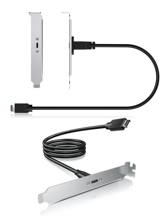 USB 3.2 USB-C Планка на заднюю панель ПК в IDC-разъем Type-E 20 Гбит на материнской плате - Pic n 309247