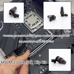 Крепеж MSI M.2 Locker EZ Clip kit SSD E27-7D25010-H75 Mounting Screw Фиксатор для установки SSD дисков в материнские платы MSI под радиатором M.2 Shie - Pic n 308882