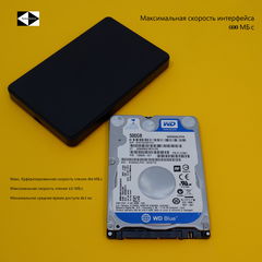 500ГБ Жесткий диск для ноутбуков SATA HDD 2.5" Western Digital WD Blue 5400 об/мин WD5000LPVX 6.0 Гбит/с Буфер: 8 Мб. В защитном, переносном плас - Pic n 308933