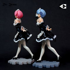 2шт. Аниме фигурки Rem и Ram Re: Zero Жизнь в альтернативном мире с Нуля. Высота 16см - Pic n 308959