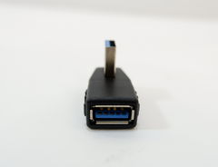 PC-1 Угловой адаптер 90 градусов USB to USB 3.0 Left. Левый. Male To Female для установки аппаратуры близко к стене для кабеля USB  - Pic n 308987