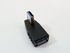 PC-1 Угловой адаптер 90 градусов USB to USB 3.0 Left. Левый. Male To Female для установки аппаратуры близко к стене для кабеля USB  - Pic n 308987