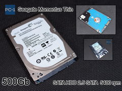  Жесткий диск SATA HDD 2.5 SATA 500Gb Seagate Momentus Thin ST500LT012 Толщина 7mm 5400 rpm, буфер 16Мб, для ноутбука ПК