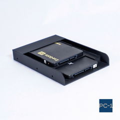 Кронштейн для двух SSD жестких дисков 2.5" в отсек 3.5" корзина для твердотельных дисков съёмная в корпус ПК. Кабели SATA и винты в  - Pic n 309038