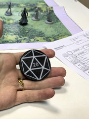 Жетоны вдохновения для ДнД “D20 White”, Токены К20, Фишки для НРИ. Прочные, пластиковые. - Pic n 309125