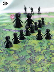 12 шт. “DnD Gook Black” Dungeons &amp; Dragons игровые нумерованные Пешки для настольной игры ДнД, фишки-гуки 10+2, миниатюры для НРИ.  - Pic n 309156