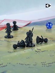 12 шт. DnD Gook Black Dungeons &amp; Dragons игровые нумерованные Пешки для настольной игры ДнД, фишки-гуки 10+2, миниатюры для НРИ.  - Pic n 309156