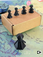 12 шт. DnD Gook Black Dungeons &amp; Dragons игровые нумерованные Пешки для настольной игры ДнД, фишки-гуки 10+2, миниатюры для НРИ.  - Pic n 309156