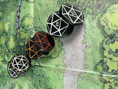 7шт. «DnD D20 Premium» Подземелья и драконы Жетоны вдохновения. Токены К20, Фишки атрибуты мастера ДнД.  - Pic n 309127