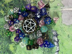 7шт. «DnD D20 Premium» Подземелья и драконы Жетоны вдохновения. Токены К20, Фишки атрибуты мастера ДнД.  - Pic n 309127