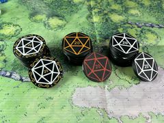 7шт. «DnD D20 Premium» Подземелья и драконы Жетоны вдохновения. Токены К20, Фишки атрибуты мастера ДнД.  - Pic n 309127