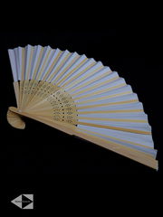  Веер ручной бамбуковый 21см. + Белые перчатки из хлопка / В Японском аниме стиле - Pic n 308692