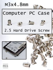 100шт Винты маленькие компьютерные M3х4.8mm (D*L) для крепления SATA SAS жестких дисков 2.5" HDD SSD, серверных корзин, потайная головка  - Pic n 309200