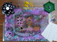 Поле игровое, для ДнД и НРИ «Мистический дом на горе», ламинированное, сборное, самоклеящееся. Разметка: сетка 25 на 25 мм. Размер: 59,4 x 8 - Pic n 309202