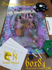 DnD Поле игровое НРИ 60x84см сетка 25х25мм «Мистический дом на горе» для боевых сцен, самоклеящееся ламинированное - Pic n 309202