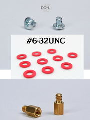 30шт. Комплект для крепления материнской платы к корпусу ПК. Винт #6-32UNC + Латунная шестигранная Стойка + Шайба.  - Pic n 309220