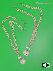 2шт. Кулоны Неразлучники Хэллоу Китти Best Friends. Подвеска на цепочке 24см. В подарочной упаковке «Краш и Кринж». - Pic n 308853