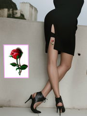 2шт. Тату 3D Роза Харадзюку. Наклейка на тело переводная временная водостойкая татуировка, Размер 10.5х6cm - Pic n 308738