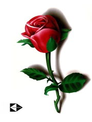 2шт. Тату 3D Роза Харадзюку. Наклейка на тело переводная временная водостойкая татуировка, Размер 10.5х6cm - Pic n 308738