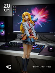 Ну вот, опять плакать... Фигурка Kaori Miyazono 20см скрипка, эмоции, аниме Your Lie in April + подарок статуэтка сюрприз - Pic n 309229