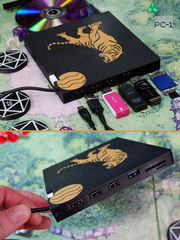 3в1 Type-C USB3.0 HUB CD/DVD-RW Внешний оптический привод для ПК и ноутбуков, устройство для записи и чтения Компакт и DVD дисков + Кардридер SD, TF.  - Pic n 309231