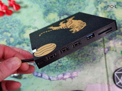 3в1 Type-C USB3.0 HUB CD/DVD-RW Внешний оптический привод для ПК и ноутбуков, устройство для записи и чтения Компакт и DVD дисков + Кардридер SD, TF.  - Pic n 309231