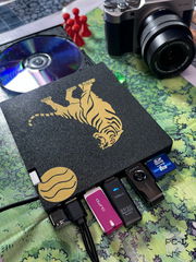 3в1 Type-C USB3.0 HUB CD/DVD-RW Внешний оптический привод для ПК и ноутбуков, устройство для записи и чтения Компакт и DVD дисков + Кардридер SD, TF.  - Pic n 309231