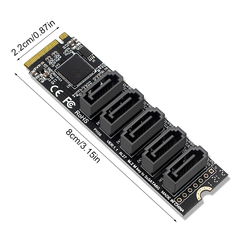 PH516 PCIe X4 X8 X16 к 6 портов SATA 3.0 адаптер CR0241 - Pic n 309232