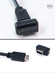 Переходник U319-TypeE с 19pin USB3.0 на 20pin USB-C Female адаптер PH73S позволяет подключить USB Type-C от корпуса в колодку USB на мат. плате ПК - Pic n 309246