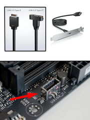 USB 3.2 USB-C Планка на заднюю панель ПК в IDC-разъем Type-E 20 Гбит на материнской плате - Pic n 309247