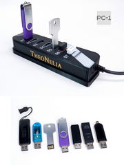 USB3.0 Хаб разветвитель на 7 портов с блоком питания 5В/3А. Концентратор HUB используется одновременно для 7 флешек, внешних хардов и для зарядки. - Pic n 309250