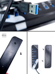 USB3.0 Хаб разветвитель на 7 портов с блоком питания 5В/3А. Концентратор HUB используется одновременно для 7 флешек, внешних хардов и для зарядки. - Pic n 309250
